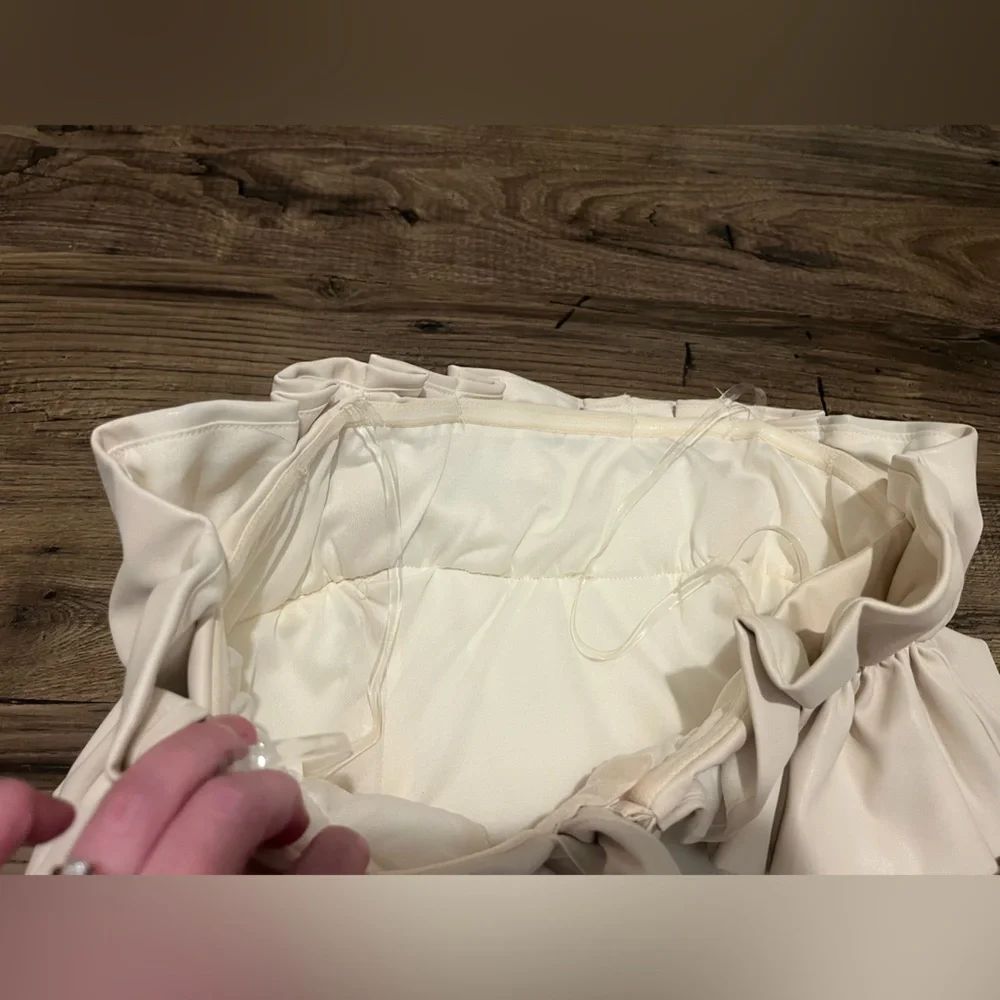DO+BE Beige Ruffle Mini Dress - Picture 14 of 16